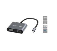 Adattatore Conceptronic DONN16G USB 3.2 Gen 1 Type-C 100W 4K Ultra HD Grigio