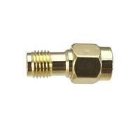 Adattatore connettore 2 pezzi Jack maschio RP-SMA a jack femmina SMA Slide-on senza vite Convertitore coassiale RF Ottone dritto