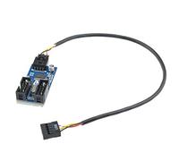 Adattatore connettore 9P per cavo sdoppiatore di estensione maschio da 1 a 2 pin USB Header USB a 9 pin