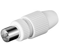 Adattatore Connettore Coassiale Maschio 9,5mm Antenna Bianco - Goobay IADAP SAT-025