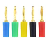 Adattatore connettore elettrico con spina a banana da 20 pezzi 2mm for sonde di prova conversione misuratore strumento 5 colori(20 Yellow)