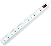 Adattatore/connettore - Elettrico - Multipresa 6 Posti Design Salvaspazio Bianco