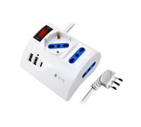 Adattatore/connettore - Elettrico - Multipresa Da Tavolo 3 Posti Con 2 Porte ...