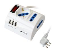 Adattatore/connettore - Elettrico - Multipresa Da Tavolo 3 Posti Con Porte Usb