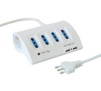 Adattatore/connettore - Elettrico - Multipresa Da Tavolo 4 Prese Italiane Bip...