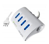 Adattatore/connettore - Elettrico - Multipresa Da Tavolo 4 Prese Italiane Bip...