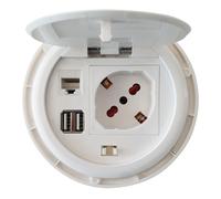 Adattatore/connettore - Elettrico - Presa Da Scrivania Ad Incasso Con 2 Prese...