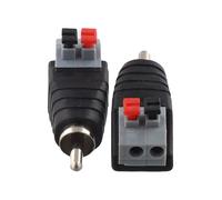 Adattatore Connettore Maschio 200W 2pz Audio Metallo Push per linea Segnale
