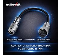 ADATTATORE CONNETTORE MICROFONO ALINCO DR135 DX10 DA 6 PIN A 4 PIN GALAXY PLUTO