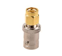 Adattatore connettore SMA maschio a BNC femmina color argento