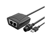 Adattatore connettore splitter RJ45 da 1 a 2 modi Ethernet Splitter cavo Plug Play Ethernet Extender Converter per connettore del cavo del computer portatile