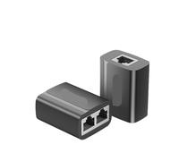 Adattatore connettore splitter RJ45 Ethernet da 1 a 2 vie(2 Pack-Black)