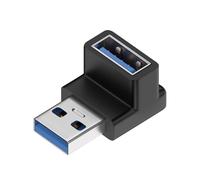 Adattatore Connettore USB a 90 Gradi - Adattatore ad angolo retto da maschio a femmina a femmina - Trasferimento dati da 10 Gbps | USB ad alta velocità Un extender per laptop, PC,