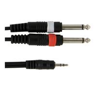 GEWA Cavo a Y Basic Line 6 m, nero, 1x jack stereo 3,5 mm - 2x jack mono 6,3 mm, 190130