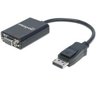 Manhattan 151962 cavo e adattatore video 0,15 m DisplayPort VGA (D-Sub) Nero