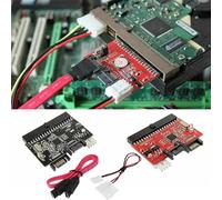 Adattatore convertitore 2 in 1 IDE a SATA, Plug & Play bidirezionale, compatibile con unità HDD ATA 100/133, CD/DVD, include cavo SATA e connettore di alimentazione