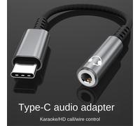 Adattatore convertitore audio digitale da USB tipo C a jack per cuffie da 3,5 mm, cavo AUX per cuffie da USB tipo C a 3,5 mm, nero