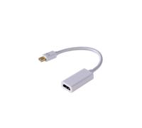AKYGA ADAPTADOR AK-AD-38 (Mini DISPLAYPORT M - HDMI F, 0,15 M, White Color)