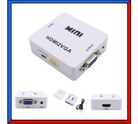 Adattatore Convertitore da Digitale HDMI a VGA Analogico Audio Jack Aux 3.5mm