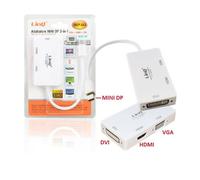 ADATTATORE CONVERTITORE DA MINI DISPLAYPORT 3IN1 A VGA HDMI DVI PROIETTORI MDP-4
