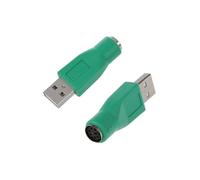 Adattatore convertitore da tastiera e mouse PS/2 femmina a USB maschio - Verde - Confezione da 2