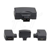 Adattatore convertitore di potenza USB D-tap, 14,8 V P-tap maschio a 5 V USB femmina + 14,8 V D-tap femmina per Anton Bauer V-mount Gold Mount Batteria al pad del telefono