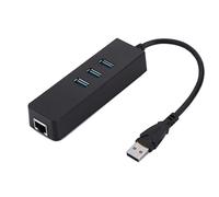 Adattatore convertitore Ethernet USB 3.0 RTL8153 con hub a 3 porte e connettività RJ45 per un accesso Internet veloce.
