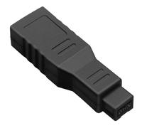 Adattatore convertitore Firewire, progettato per una facile conversione tra connettori femmina a 6 pin e maschio a 9 pin, supporta il trasferimento