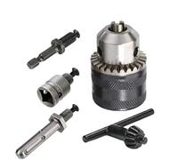 Adattatore convertitore for mandrino autoserrante da 1,5-13 mm for avvitatore a impulsi da 1/4" - Dispositivo a 3 griffe a cambio rapido for una facile sostituzione delle punte(Chuck Hex Adapter)