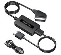 Adattatore Convertitore Maschio Ingresso Scart a HDMI Uscita con Cavi HDMI e