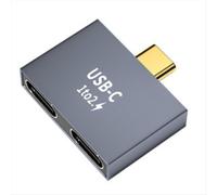 Adattatore convertitore splitter da C maschio a doppio tipo C femmina