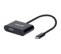 Manhattan Adattatore Convertitore USB-C™ Maschio VGA Femmina con Power Del
