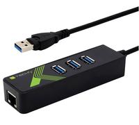Adattatore Convertitore USB3.2 Ethernet Gigabit con Hub 3 porte