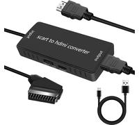 Adattatore Convertitore Video Tv da Scart a Hdmi, Cavo Hdmi 1080P per Sky/Dvd