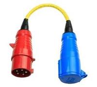 Adattatore Cord 32A/3 a spina monofase CEE 5P/accoppiamento CEE 3P