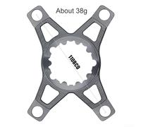 Adattatore corona per manovella a 3 bulloni a montaggio diretto, converte in 4 bulloni 110BCD (nero)