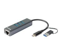 D-Link DUB-2332 replicatore di porte e docking station per notebook Cablato USB tipo-C Grigio