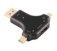 Adattatore D63A DisplayPort + Mini DP + UCB-C / Type-C maschio a HDMI femmina 3