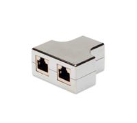 Adattatore Da 1 Connettore 8 Poli Femmina A 2 X 8 Poli Femmina Schermato Cat 5E