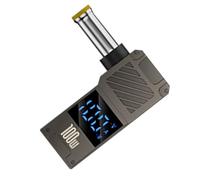 Adattatore da 100 W PD Type-C a DC Charging - Zinc Alloy Converter Tip | to DC Barrel Jack Interface with Digital Display, Fast Power Supply for Laptops, Router, Battery Packs, and More