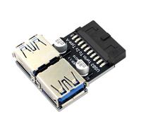 Adattatore da 19 pin a doppia USB 3.0/3.1 Convertitore da connettore frontale femmina da 19P/20P a doppia USB Type-A