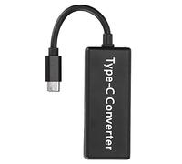 Adattatore da 2/1 a Tipo C Convertitore Compatto e Leggero per Dispositivi di Tipo C a Ricarica Rapida da Viaggio Portatili (BLACK)