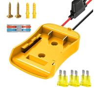 Adattatore da 20 V per adattatore batteria Dewalt per Power Wheels Kit di conversione con connettori per cavi, fusibili, filo 12AWG, convertitore per trapano elettrico per auto per bambini, giocattolo
