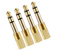 Adattatore da 6,35 mm maschio a femmina da 3,5 mm placcato oro per microfono digitale pianoforte professionale adattatore chitarra