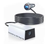 Adattatore da auto per Starlink Mini, 12 V/24 V a 36 V, convertitore step-up con cavo di alimentazione CC, caricabatteria da auto 3 in 1 con voltmetro digitale, USB-C PD 45 W e USB-A QC 18 W, ricarica