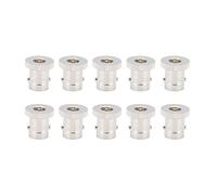 Adattatore da BNC femmina a SMA maschio, 10 pezzi, connettore coassiale RF per dispositivi radio wireless, ottone nichelato con impedenza di 50 Ω e struttura durevole, ideale per