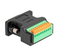 Adattatore da D-Sub 9 maschio a morsettiera con pulsante