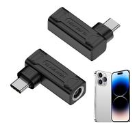 Adattatore da DC a Type-C 140 W PD, da femmina a DC con uscita da 5 V/9 V/20 V, adattatore di ricarica per laptop, notebook, telefoni cellulari con connettore quadrato - Plug and Play