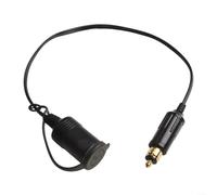 Adattatore da DIN a presa di corrente, cavo di prolunga da 24,6 cm, 12 V/24 V per Hella, convertitore maschio a femmina, per moto, camion, bici da turismo, presa di corrente da 15 A per GPS, Dash Cam