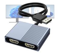 Adattatore da DisplayPort a doppio HDMI, display esteso da DP a HDMI 4K a 60Hz, doppio adattatore hdmi per 2 monitor, adattatore doppio monitor hdmi, hub DisplayPort MST per scheda grafica desktop